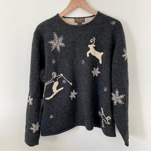 Woolrich Wool Blend Ski Motif Sweater